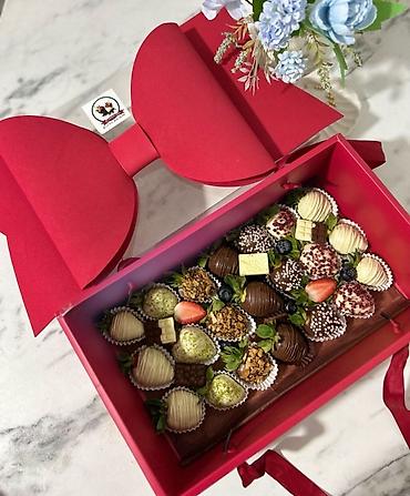 sweet: Клубника в бельгийском шоколаде — наборы и боксы - Крупная свежая — 6