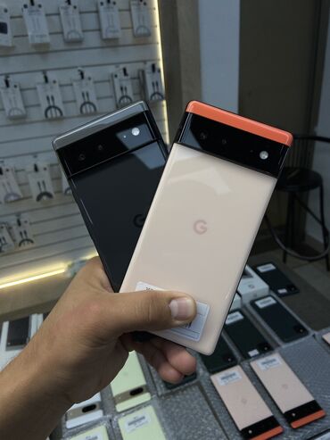 телефон ультра: Google Pixel 6, Б/у, 128 ГБ, цвет - Черный, В рассрочку, 1 SIM, eSIM