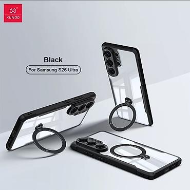 black: Прозрачный защитный чехол Xundd с поворотным кольцом-держателем для — 3