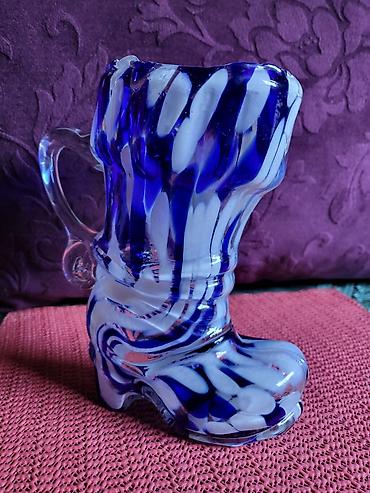 Ostali kućni dekor: Cizma,vaza nova murano,usnama duvano staklo iz 70,80ih. god — 13