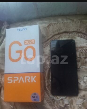 Tecno: Tecno Spark Go 2023, 64 GB, rəng - Göy, İki sim kartlı, Barmaq izi, Sensor