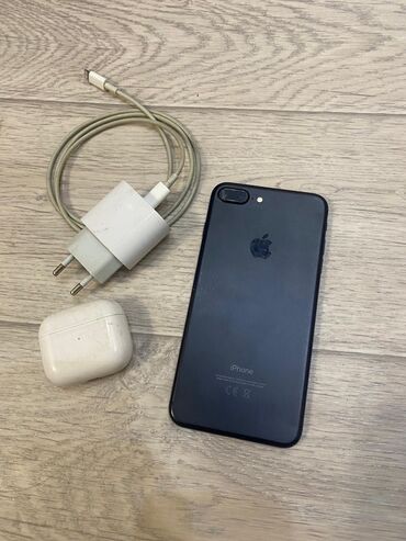 айфон хр бу цена в бишкеке: IPhone 7 Plus, Б/у, Jet Black, Зарядное устройство, 100 %