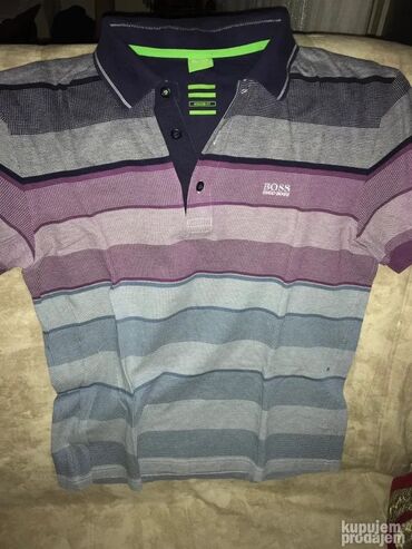 Majice: Majica na kratke rukave, L, M, Hugo Boss, bоја - Lila, Pamuk — 1