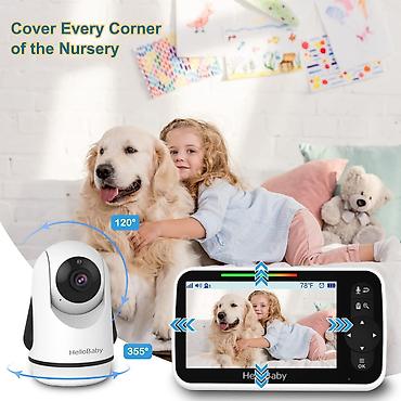 miki: HelloBaby HB6351 Uşaq Nəzarət Kamerası 5 düymlük ekranlı, gecəgörməli — 5