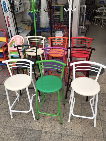 Restoran mebeli: Bar oturacaqlari zavod istehsalidir qalin demirlidir oturacaq hisse — 2
