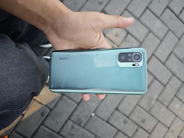 Уюлдук телефондор жана аксессуарлар: Redmi, Redmi Note 10, Колдонулган, 64 ГБ, түсү - Жашыл, 2 SIM — 2