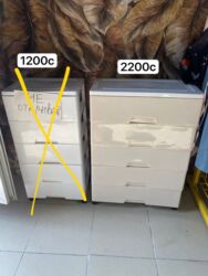 кухонный навесной шкаф: Комод для одежды, Без зеркала, Пластик, цвет - Белый