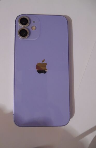 телефоны кнопачные: IPhone 12 mini, Б/у, 128 ГБ, Deep Purple, Чехол, 76 %