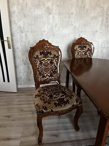 agac satiram: Qonaq otağı üçün, İşlənmiş, Oval masa, 4 stul — 1