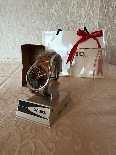 saat gumuş: Casio kişi qol saatı, orginal qablaşdırma daxil. çatdırılma var - — 5