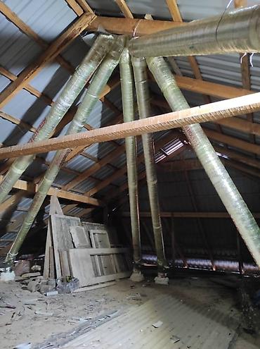 Установка вытяжек и вентиляции: Вентиляционные выводы на крышу с монтажом. Уйлордун ичин табигый — 4