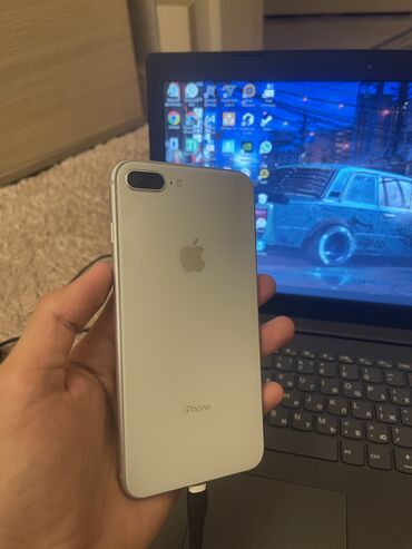 aplle 8: IPhone 8 Plus, Б/у, 64 ГБ, Белый, Чехол, 100 %
