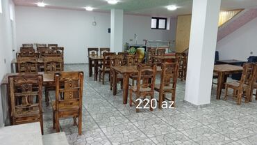 Sifarişlə restoran üçün masa və oturacaq dəstləri: Stullar ilə, Kvadrat masa, 4 nəfər — 2
