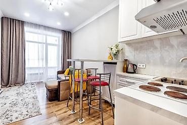 Посуточная аренда квартир: 1 комната, Душевая кабина, Постельное белье, Кондиционер — 14