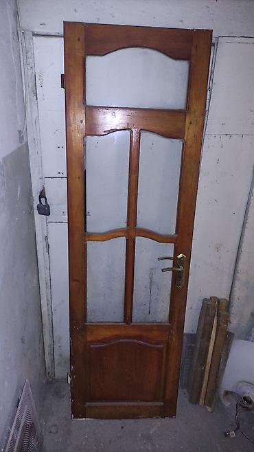 qapi taxta: Şüşəli taxta qapı - Material: təbii ağac (şpon deyil), laklı örtük - — 1