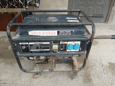 Generatorlar: VOLK KOREA WK7500 generatoru. Bu generator evdə, ofisdə və ya tikinti