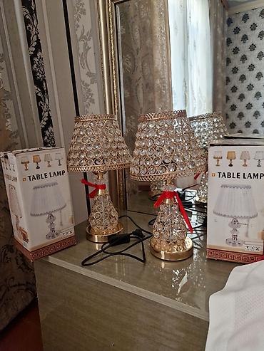 ran: İkisi birlikde 20 AznMasa lampası – büllur daşlı, qızılı rəngli korpus — 1