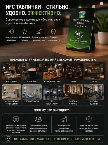 аппарат для значков: NFC-табличка для отзывов в 2ГИС и не только для отзывов — 1