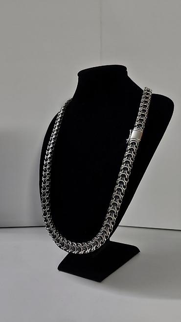 Серебряные цепочки: Серебряная цепь "Византия" 85гр, 58 см ручная работа, серебро 925 — 8