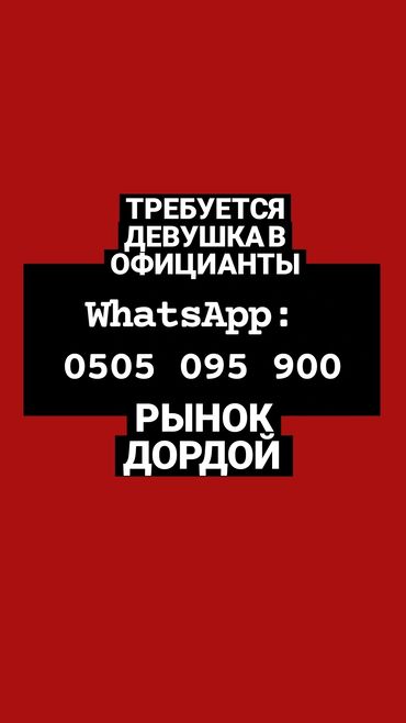 работа бишкек ахрана: Талап кылынат Официант Тажрыйбасы бир жылдан аз, Төлөм Күнүмдүк