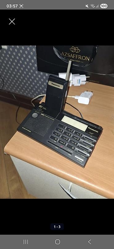 ses dinleyici: Panasonic simsiz/cordless ev telefonu və sekretar aparatlı baza — 1