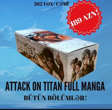 roman kitab: Attack on Titan full manga Bütün manga komplekt halda hazırlanıb