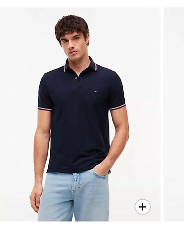 Мужская одежда: Мужское поло, Tommy Hilfiger, 2XL, цвет - Синий — 1
