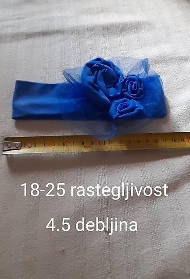 pandora serbien: Plava elastična traka za kosu sa ukrasnim ružama - Materijal: meka — 1