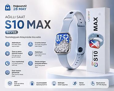 mattpear m plus: Smart saat S10 Max Silver Brend: No Brand Kateqoriya: Smart saatlar — 1