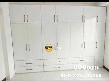 divar skafi: Yeni, 6 qapı, Siyirməli, Ağ, Açılan, Düz dolab — 1