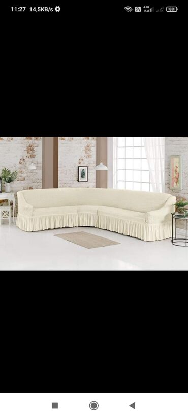 Другой текстиль: Угловой диван чихол Жатка кочиства Товар из Турции 3 метр до 8 метр — 3