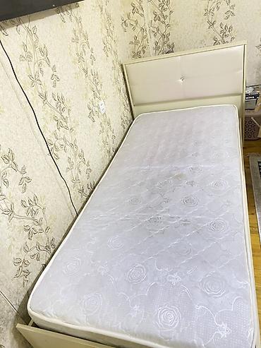tek neferlik krovat: Tək nəfərlik çarpayı və döşək dəsti - Ölçü: təxmini 90x190 sm (tək — 1