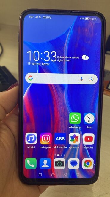 smart telefon: Huawei P Smart Z, 64 GB, rəng - Qara, İki sim kartlı, Barmaq izi