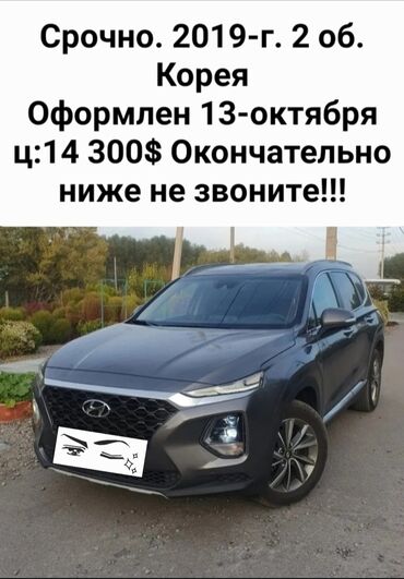 продажа эксковатора: Hyundai Santa Fe: 2019 г., 2 л, Автомат, Дизель, Кроссовер