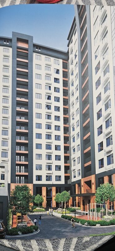 квартиры в кок жар: 1 бөлмө, 47 кв. м, Элитка, 15 кабат, ПСО (өзү оңдоп түзөтүп бүтүү үчүн)