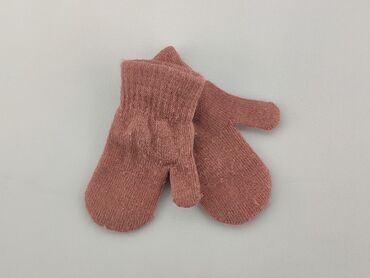 czapka różowa zimowa: Rękawiczki, 10 cm, stan - Dobry