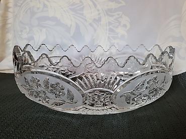 Ostali antikviteti: Kristalna cinija Zajecar iz 70ih.godina. Cinija kristal Zajecar,pun — 10