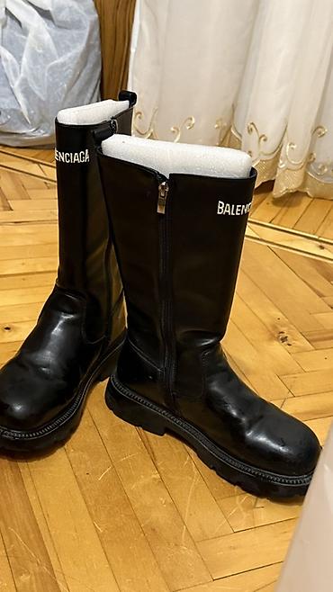 sapo: Çəkmə, Balenciaga, Ölçü: 37, rəng - Qara, İşlənmiş — 1