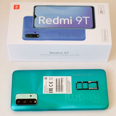 Redmi: Redmi, Redmi 9T, Б/у, 64 ГБ, цвет - Зеленый, 2 SIM