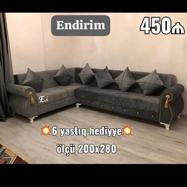 Divanlar: Künc divan, Yeni, Açılan, Bazalı, Vеlur parça, Pulsuz çatdırılma — 3