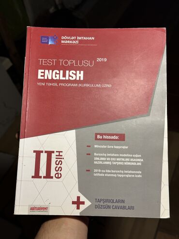 english 7 metodik vesait: Dövlət İmtahan Mərkəzi İngilis Dili Test Toplusu 2 ci Hissə 2019 il