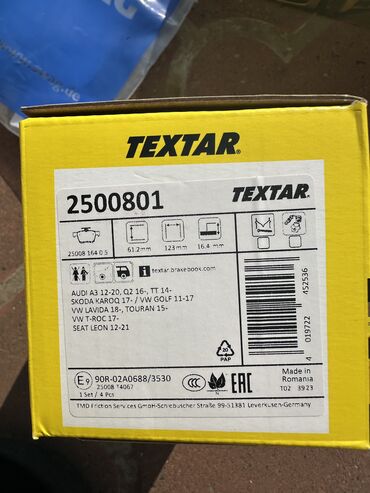 Auto delovi: Škoda KAROQ- kočione pločice – prednje sa kablom - Proizvođač: TEXTAR — 10