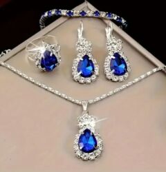 Bijuteriya dəstləri: ZƏRGƏRLİK DƏSTİ – parlaq damla formalı daşlarla — 12