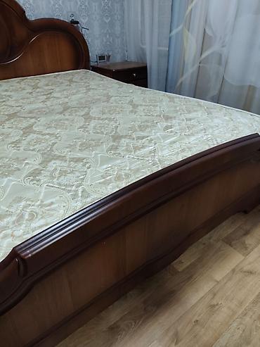 сейфы бу: Спальный гарнитур, Б/у, Двуспальная кровать, Комод, Тумба, Белоруссия, МДФ, Самовывоз, цвет - Коричневый — 2