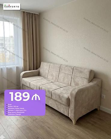 sade divan: Divan – açılan, bazalı model - Ölçü: 200 sm - Mexanizm: Açılan — 1