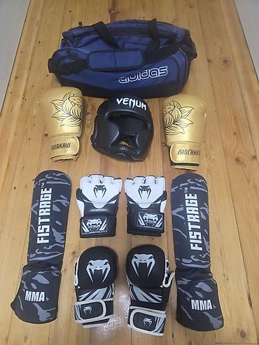 boks kask: MMA və döyüş idmanları üçün tam avadanlıq dəsti - İdman çantası — 1