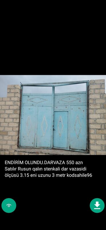 Həyət darvazaları: Darvazalar qapilar şekillerde qiymətler məlumatlar unvan qeyd olunub — 23