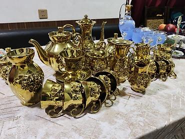 bıcaq seti: Çay dəsti, rəng - Qızılı, Metal — 3