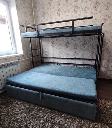 матрасы ортопе: Двухъярусная детская кровать, Новый, цвет - Синий — 3