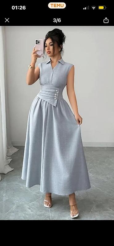 Boz rəngli zərif maxi don Yenidir geyinilməyib Ölçü uyğun olmadığı lalafo.az -da Boz rəngli zərif maxi don Yenidir geyinilməyib Ölçü uyğun olmadığı